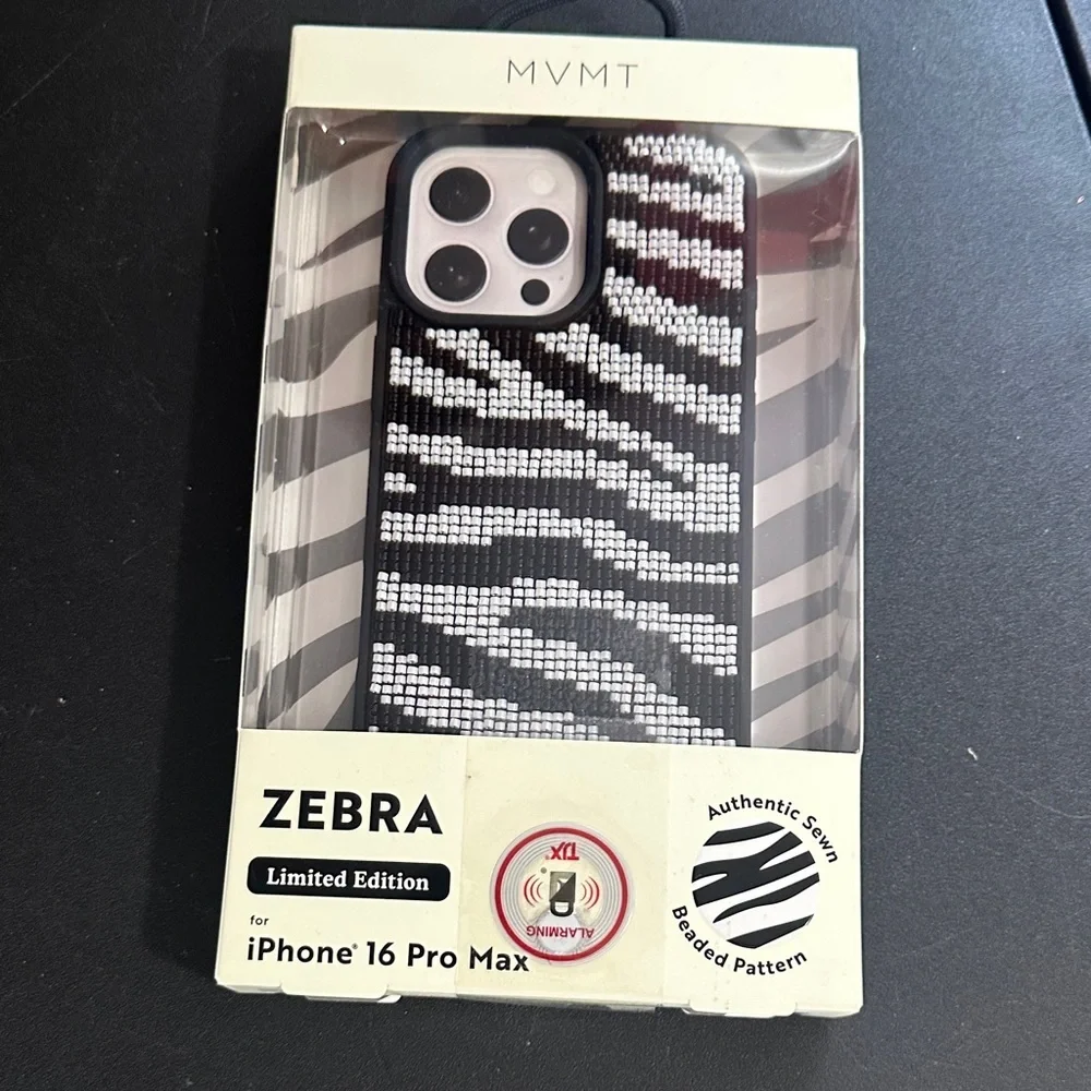 MVMT limited edition beaded zebra iPhone 16 pro max